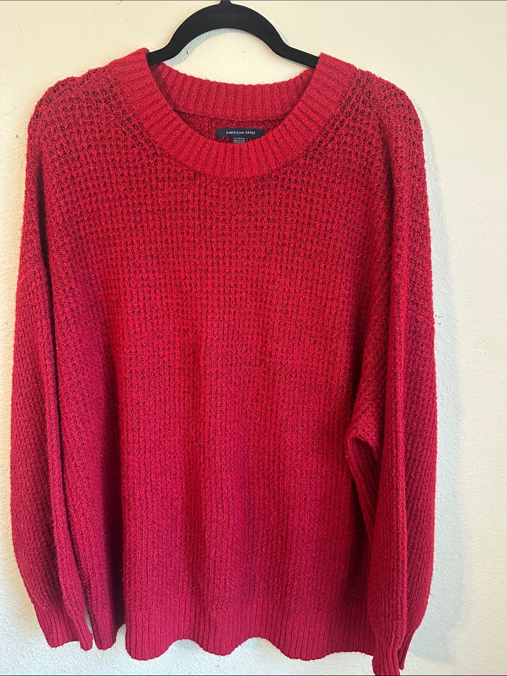 American Eagle Outfitters Red Crewneck Sweater
